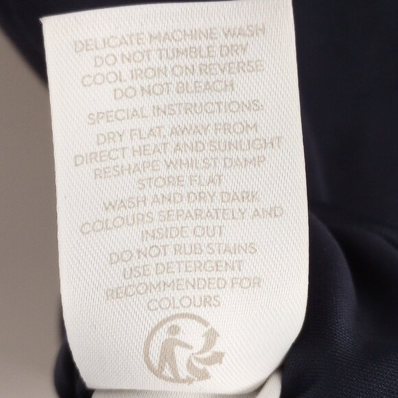 Boden Navy & Black Josie Ponte Knit Bow Neck Dress 6L - Picture 8 of 8